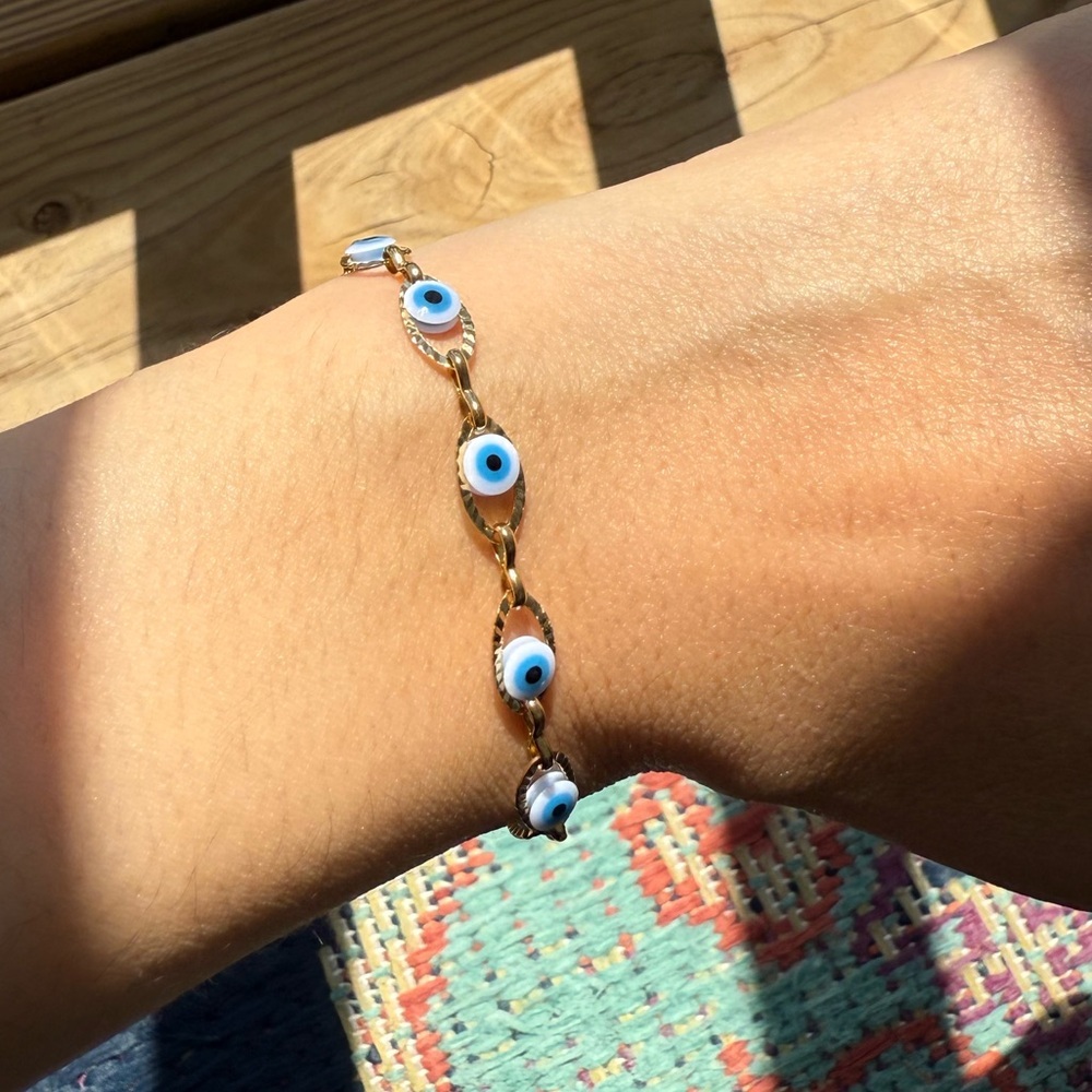 Blue eye Bracelet Evil Eye Stainless Steel Bracelet ✨ - Picture 3 of 13